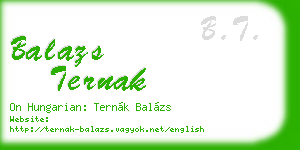 balazs ternak business card